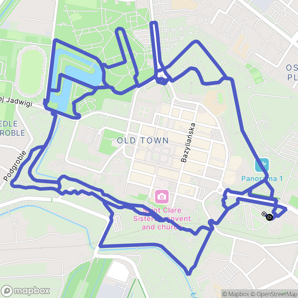 Zamość: mapa trasy - Poland