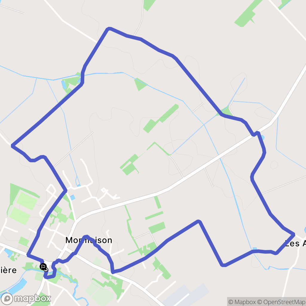 Montréverd : carte du parcours de randonnée - France