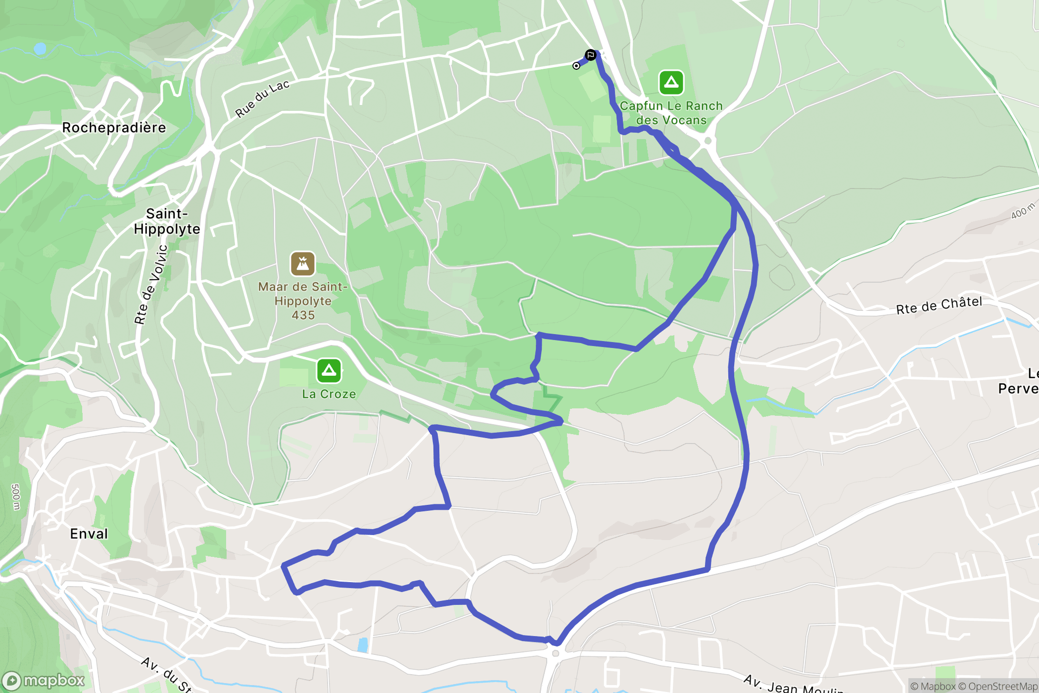 Châtel-Guyon : carte du parcours de randonnée - France
