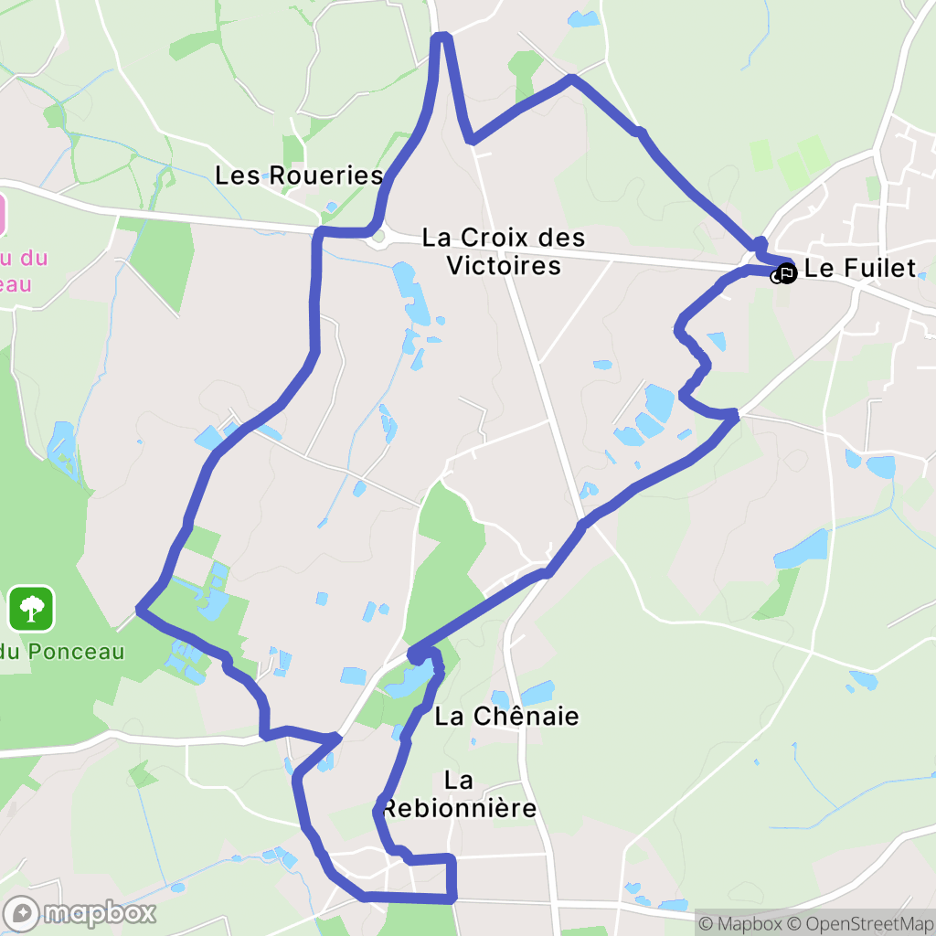 Montrevault-sur-Èvre : carte du parcours de randonnée - France
