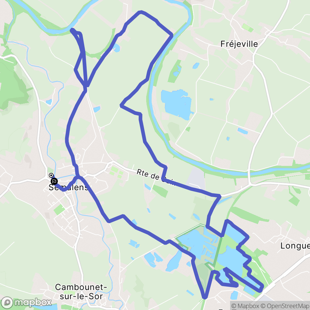 Sémalens : carte du parcours de randonnée - France