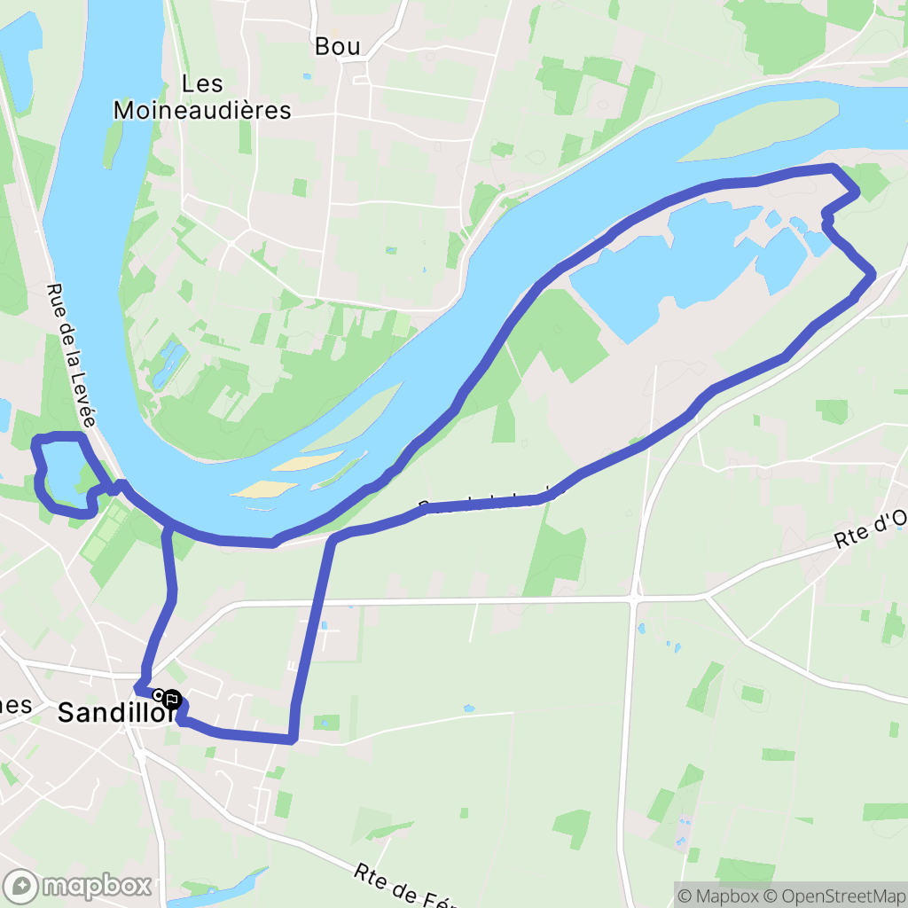 Sandillon : carte du parcours de randonnée - France