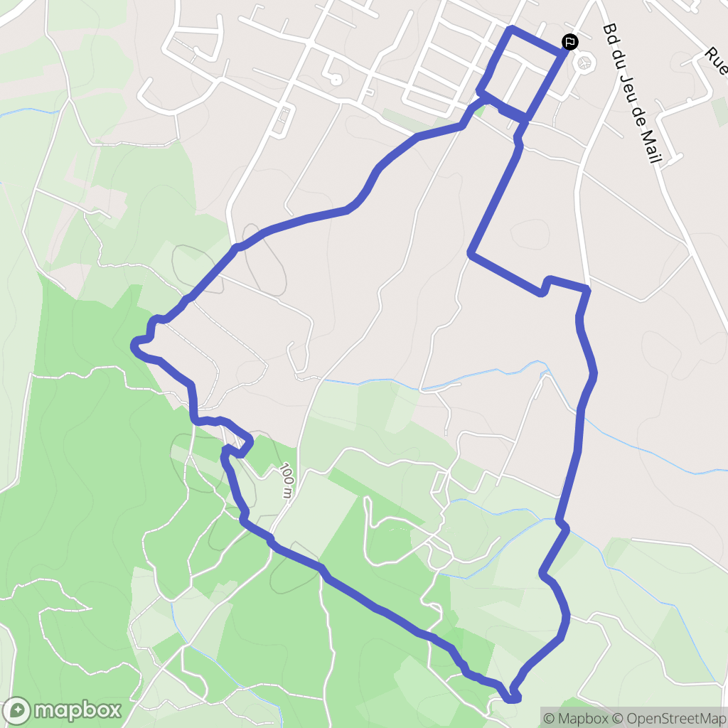 Bassan : carte du parcours de randonnée - France