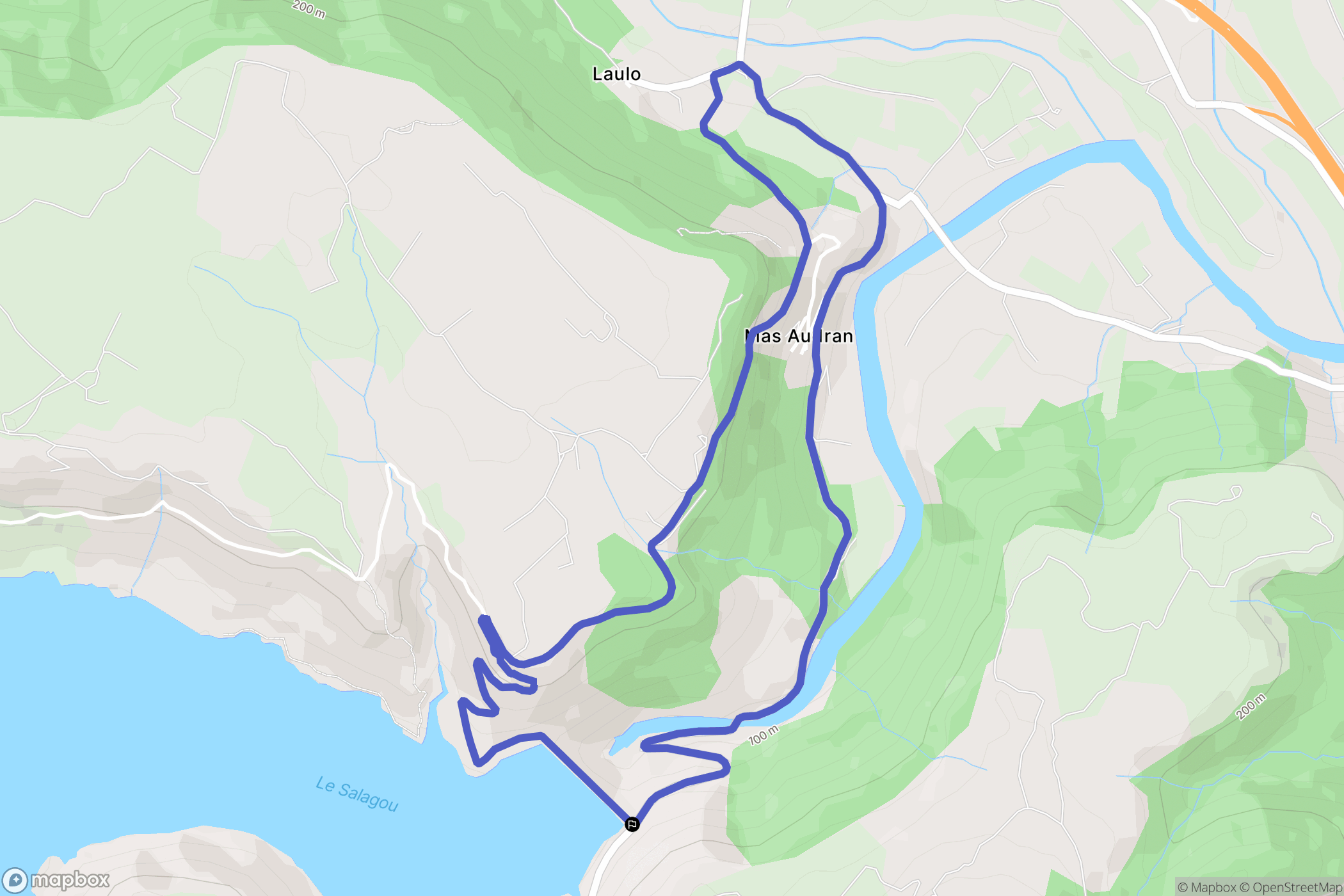 Clermont-l'Hérault : carte du parcours de randonnée - France