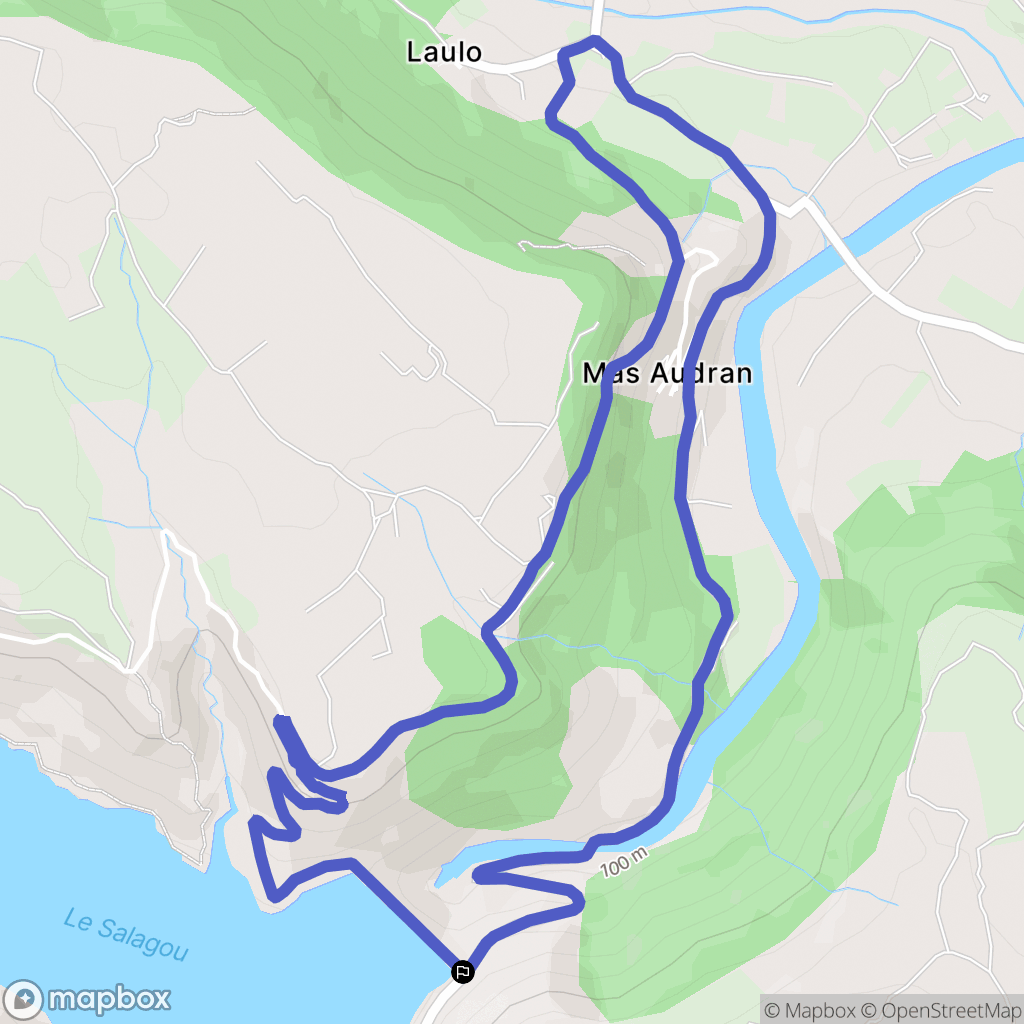 Clermont-l'Hérault : carte du parcours de randonnée - France