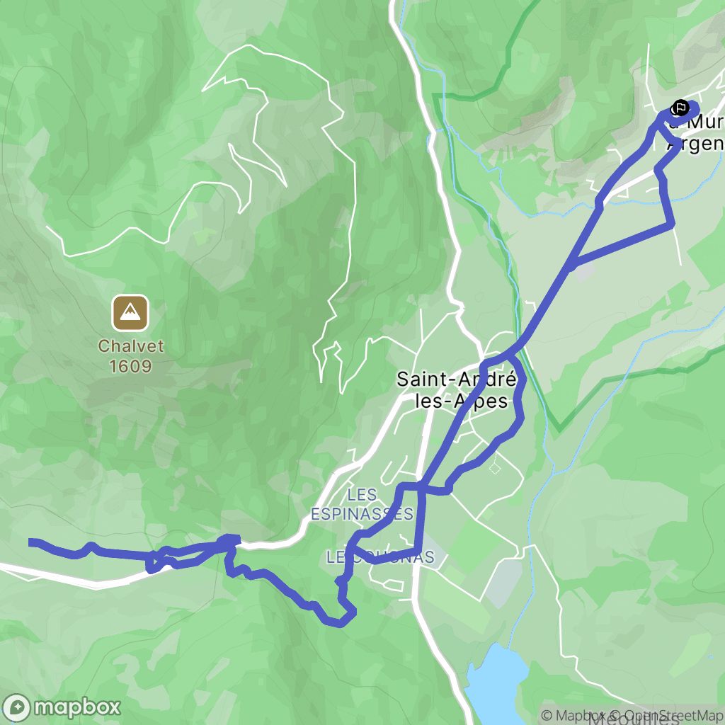 La Mure-Argens : carte du parcours de randonnée - France