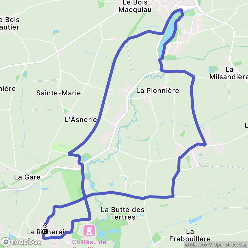 Mouzeil : carte du parcours de randonnée - France