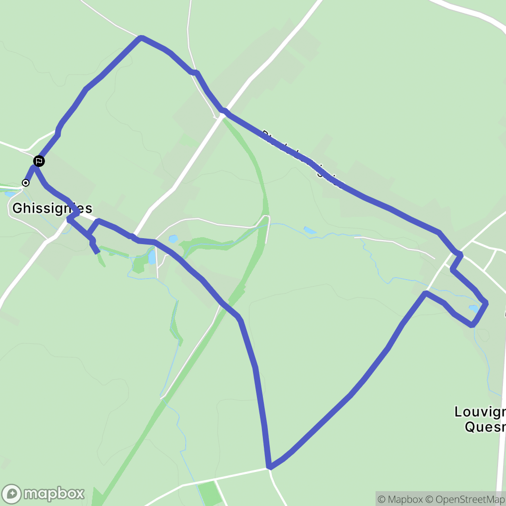 Ghissignies : carte du parcours de randonnée - France
