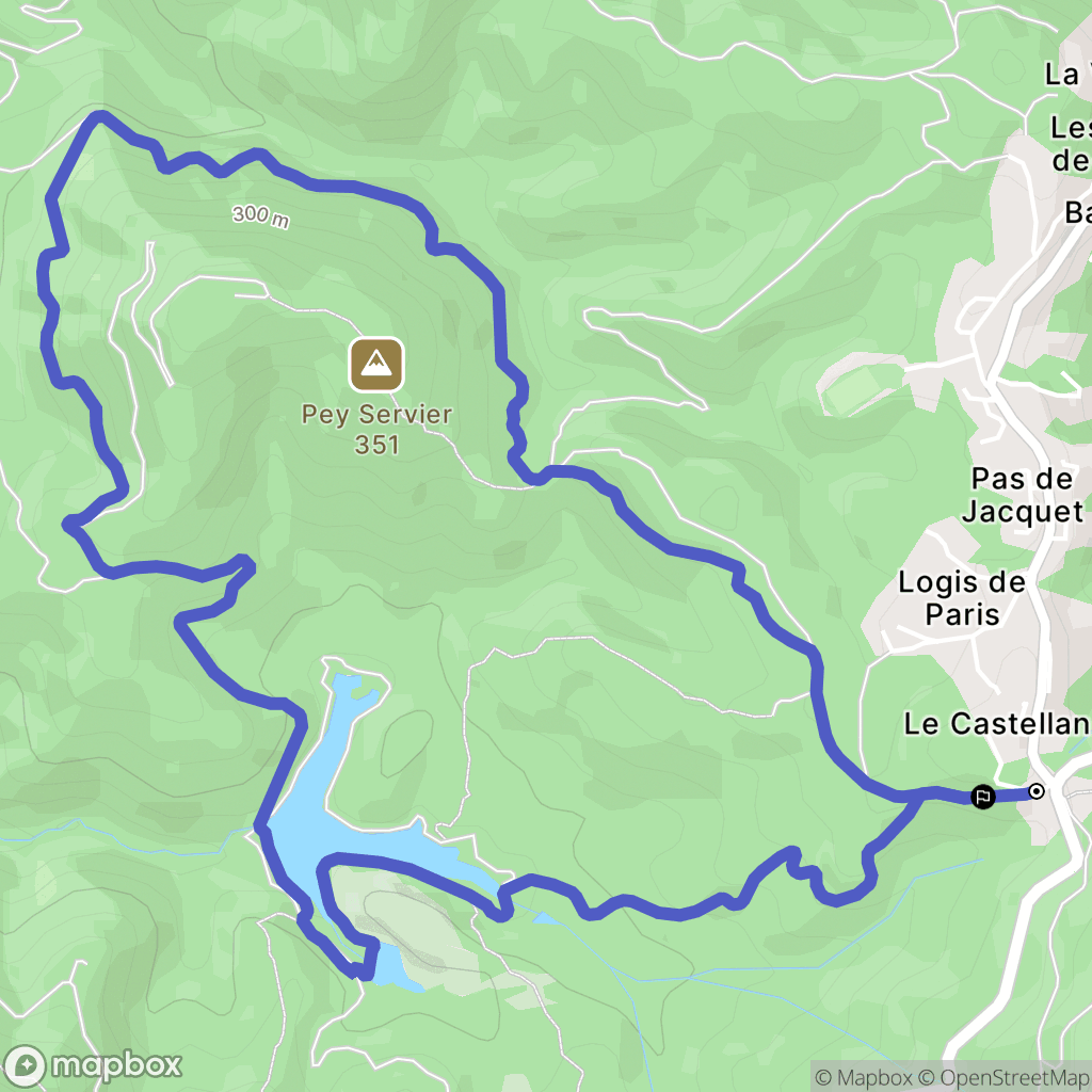 Les Adrets-de-l'Estérel : carte du parcours de randonnée - France