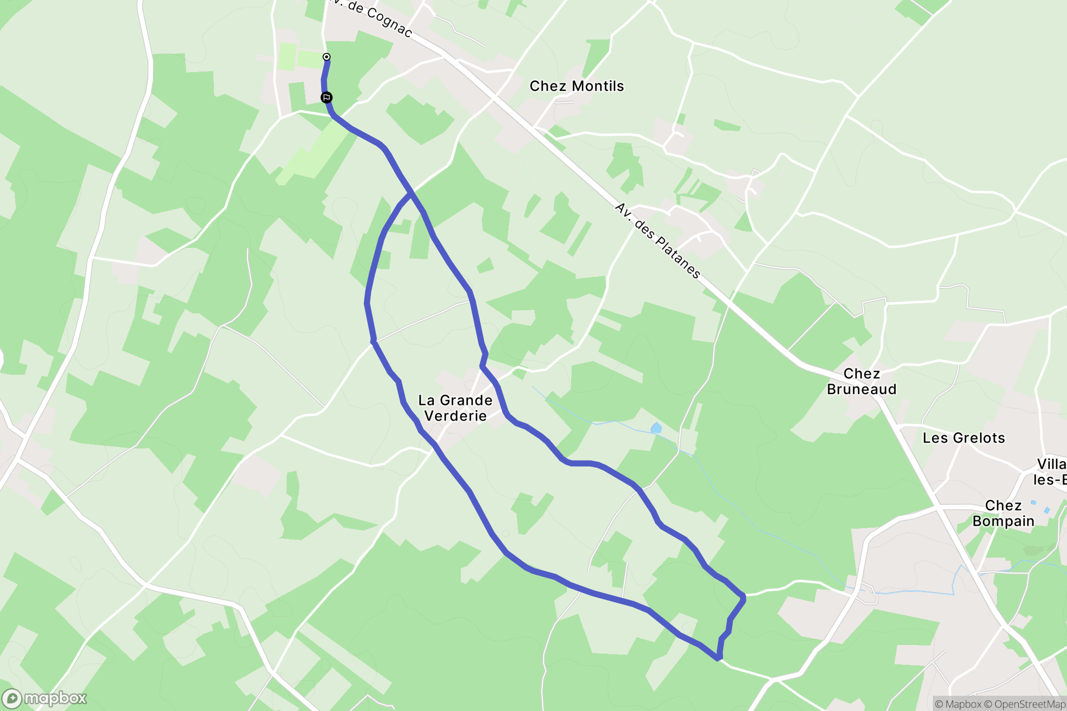 Brizambourg : carte du parcours de randonnée - France