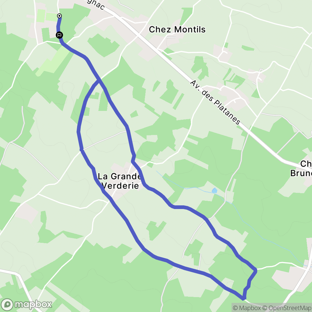 Brizambourg : carte du parcours de randonnée - France