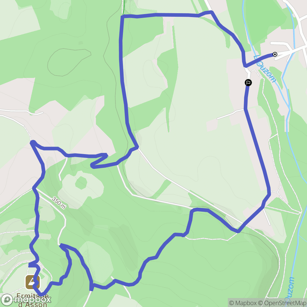 Igon : carte du parcours de randonnée - France