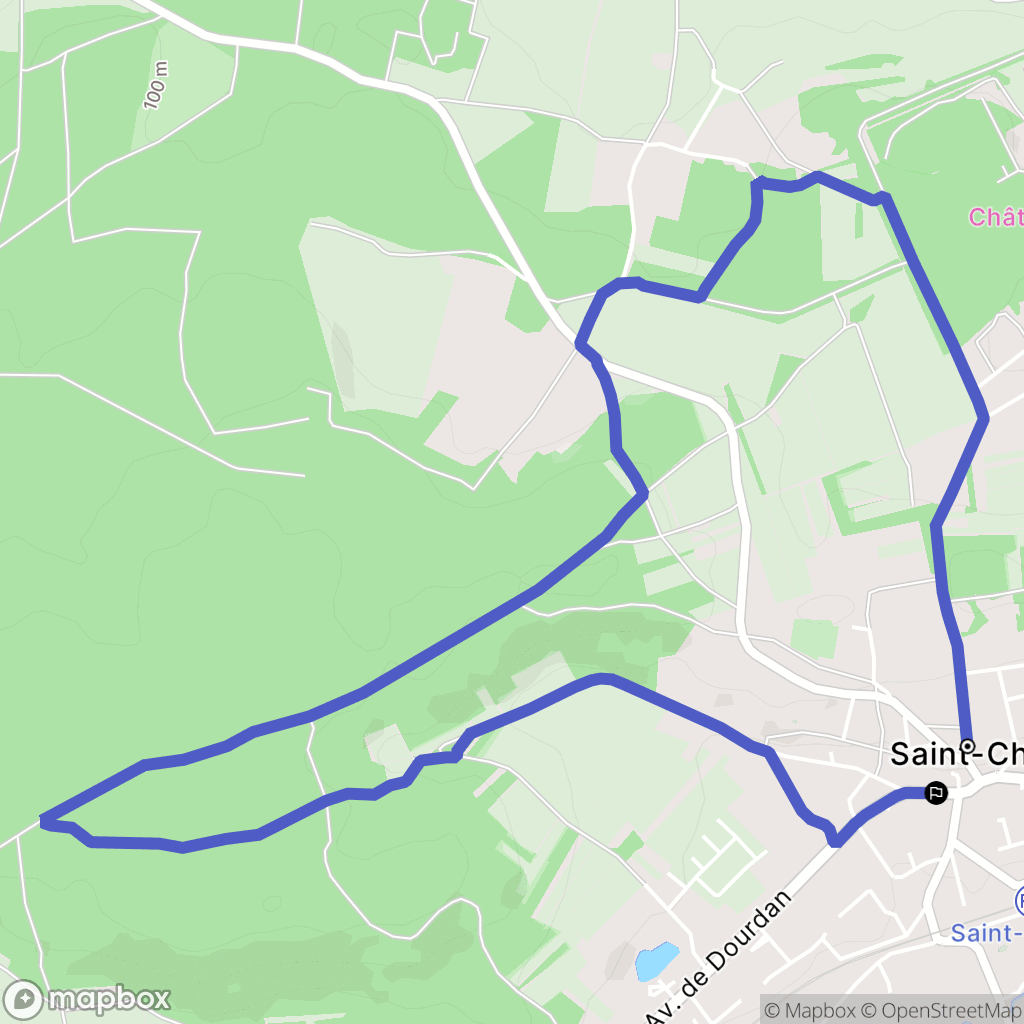 Saint-Chéron : carte du parcours de randonnée - France