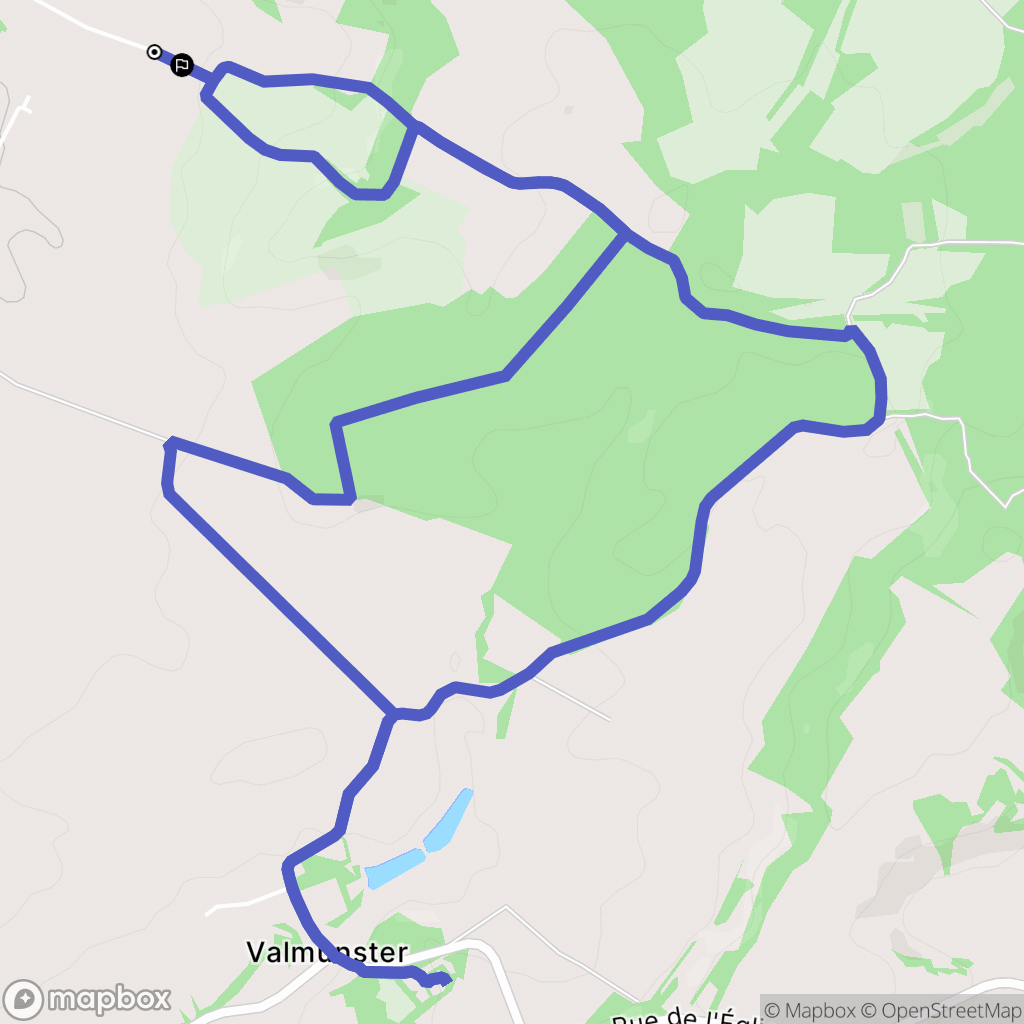 Holling : carte du parcours de randonnée - France