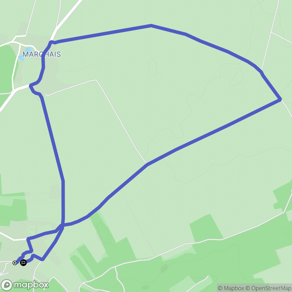 Boutigny-sur-Essonne : carte du parcours de randonnée - France