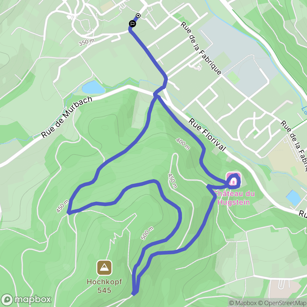 Buhl : carte du parcours de randonnée - France