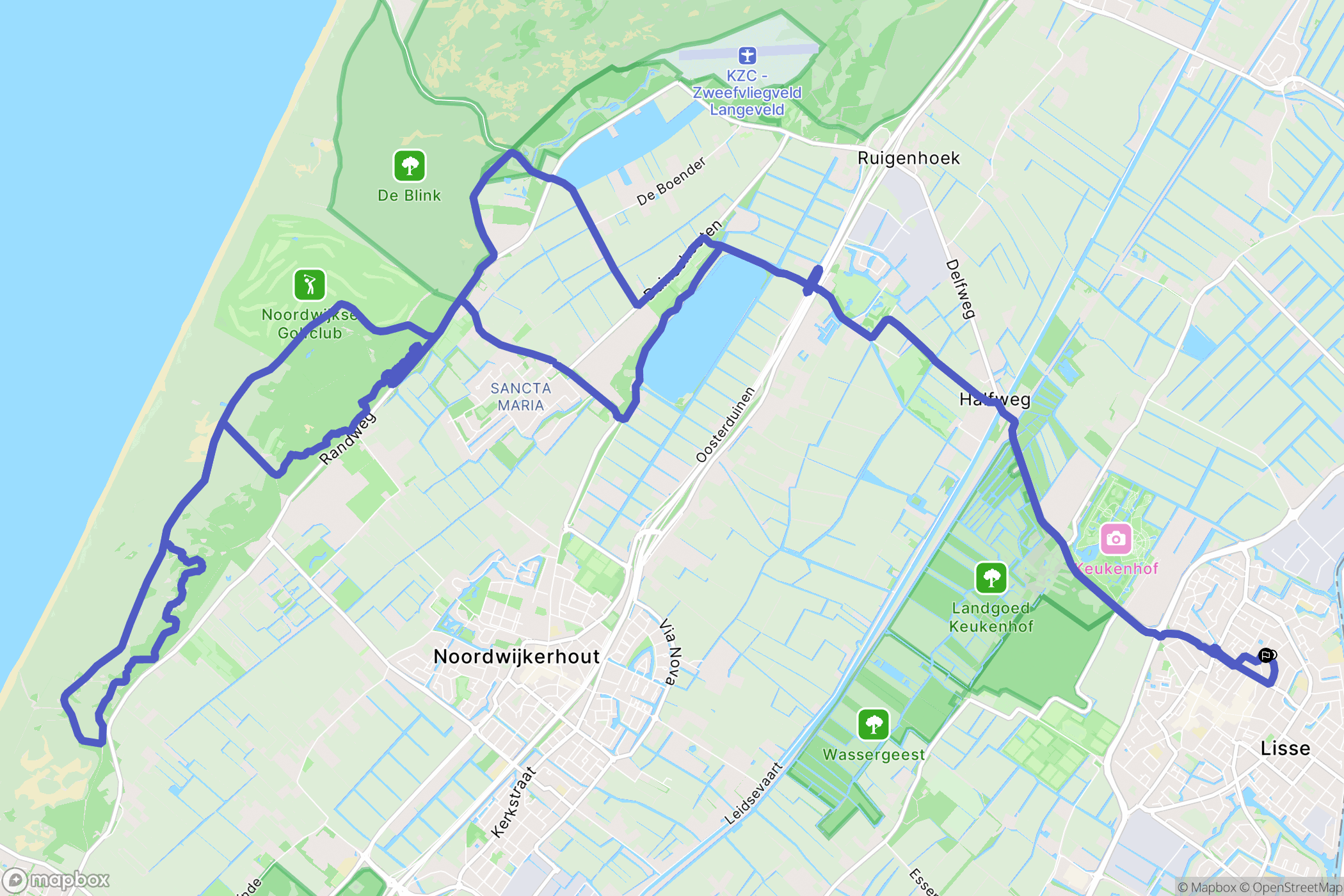 Lisse: routekaart voor buitenactiviteiten - Netherlands