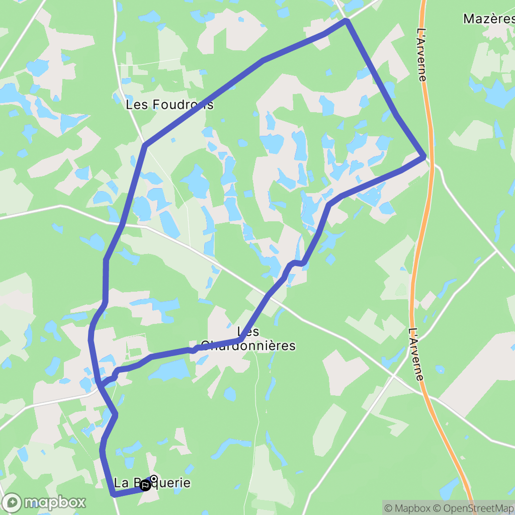 La Ferté-Imbault : carte du parcours de randonnée - France