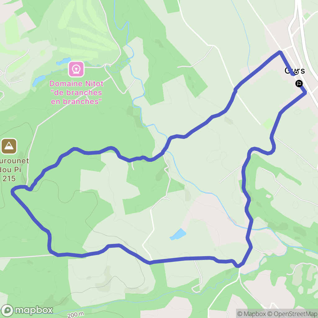 Gurs : carte du parcours de randonnée - France