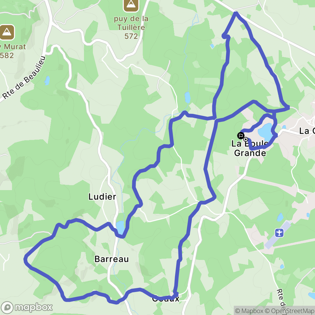 Lagarde-Marc-la-Tour : carte du parcours de randonnée - France