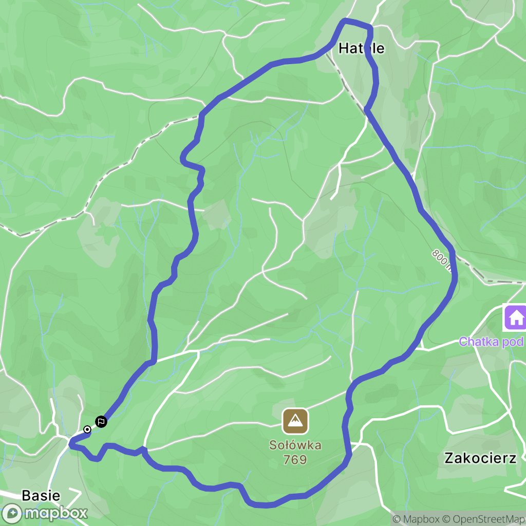 Kocierz Rychwałdzki: mapa trasy - Poland