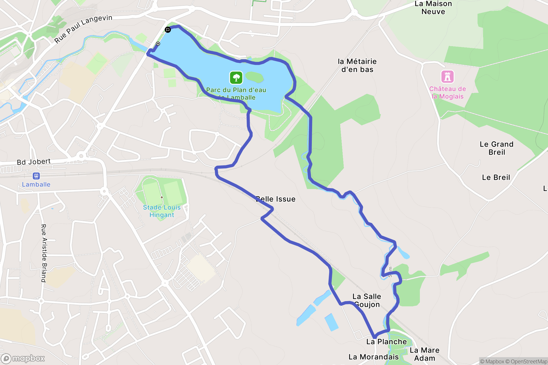 Lamballe-Armor : carte du parcours de randonnée - France
