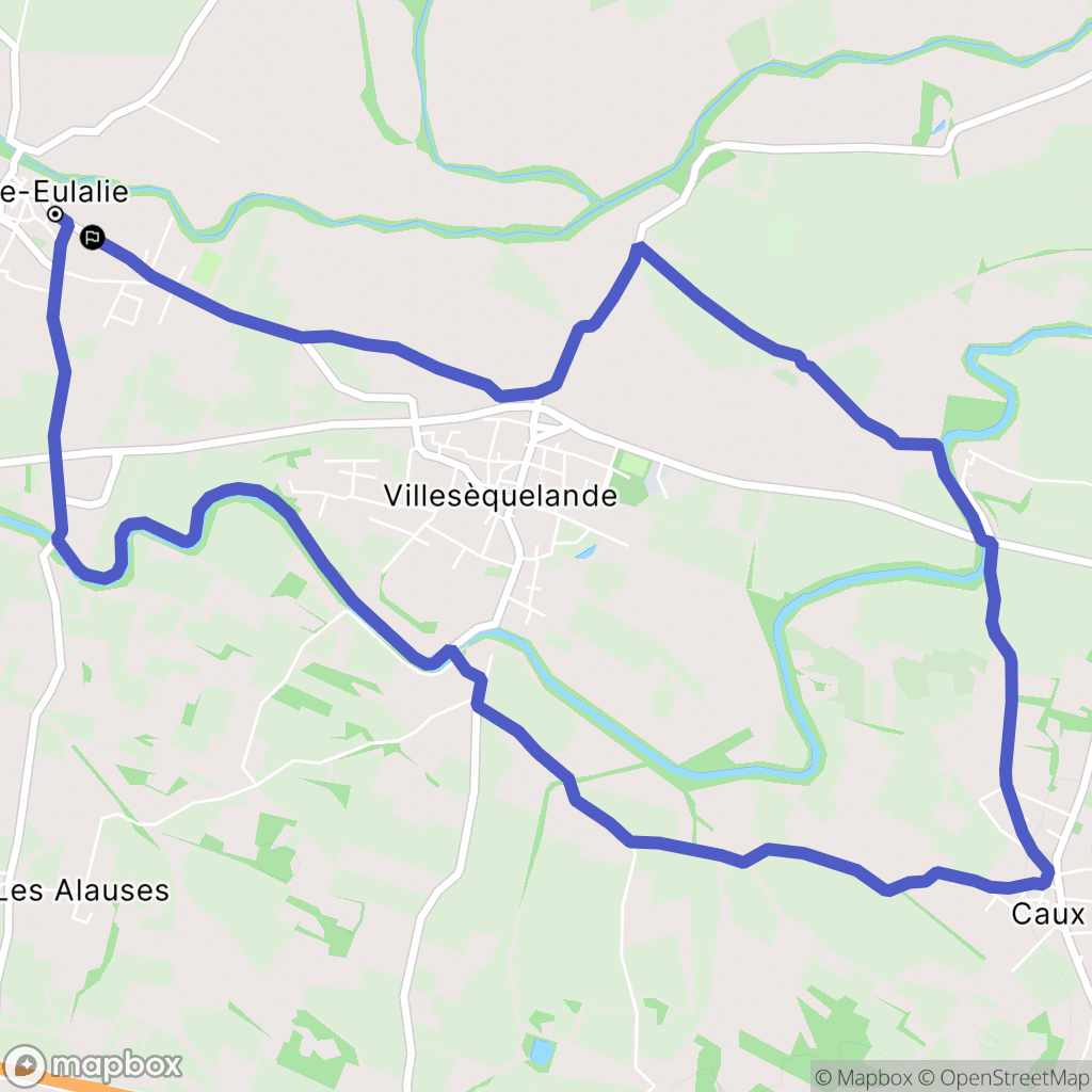 Sainte-Eulalie : carte du parcours de randonnée - France
