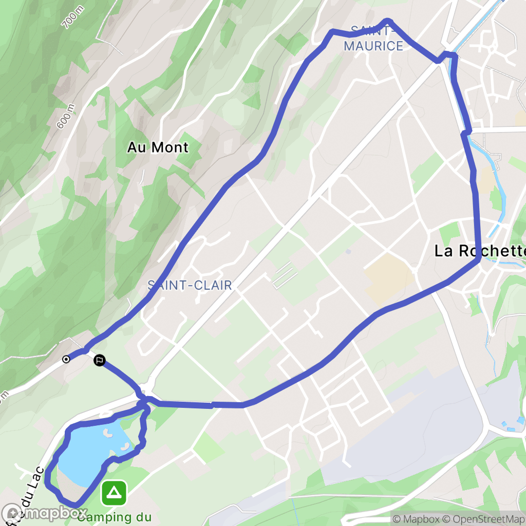 Détrier : carte du parcours de randonnée - France