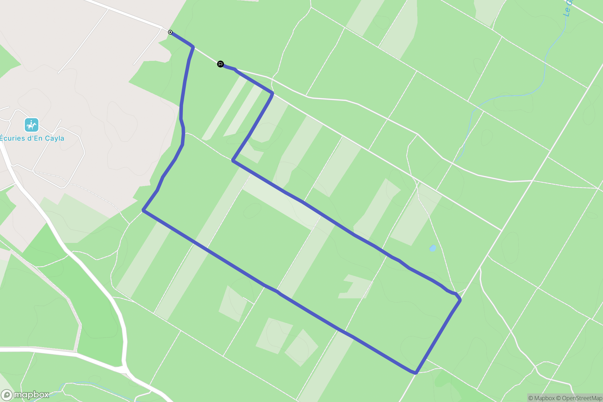Lasserre-Pradère : carte du parcours de randonnée - France