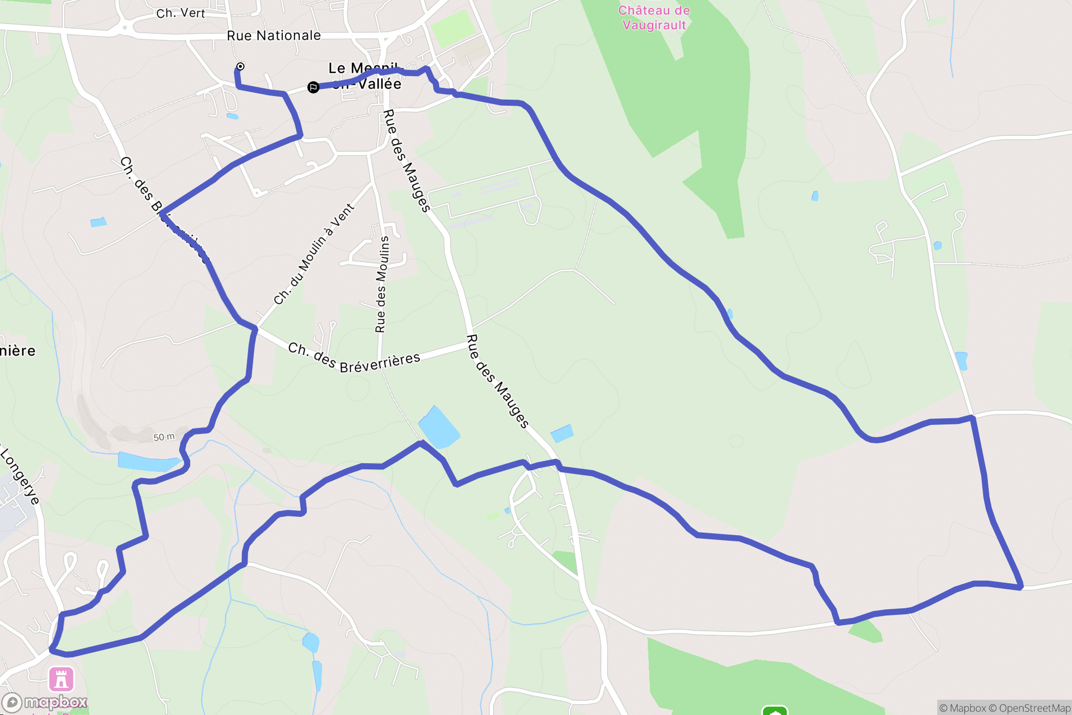 Mauges-sur-Loire : carte du parcours de randonnée - France