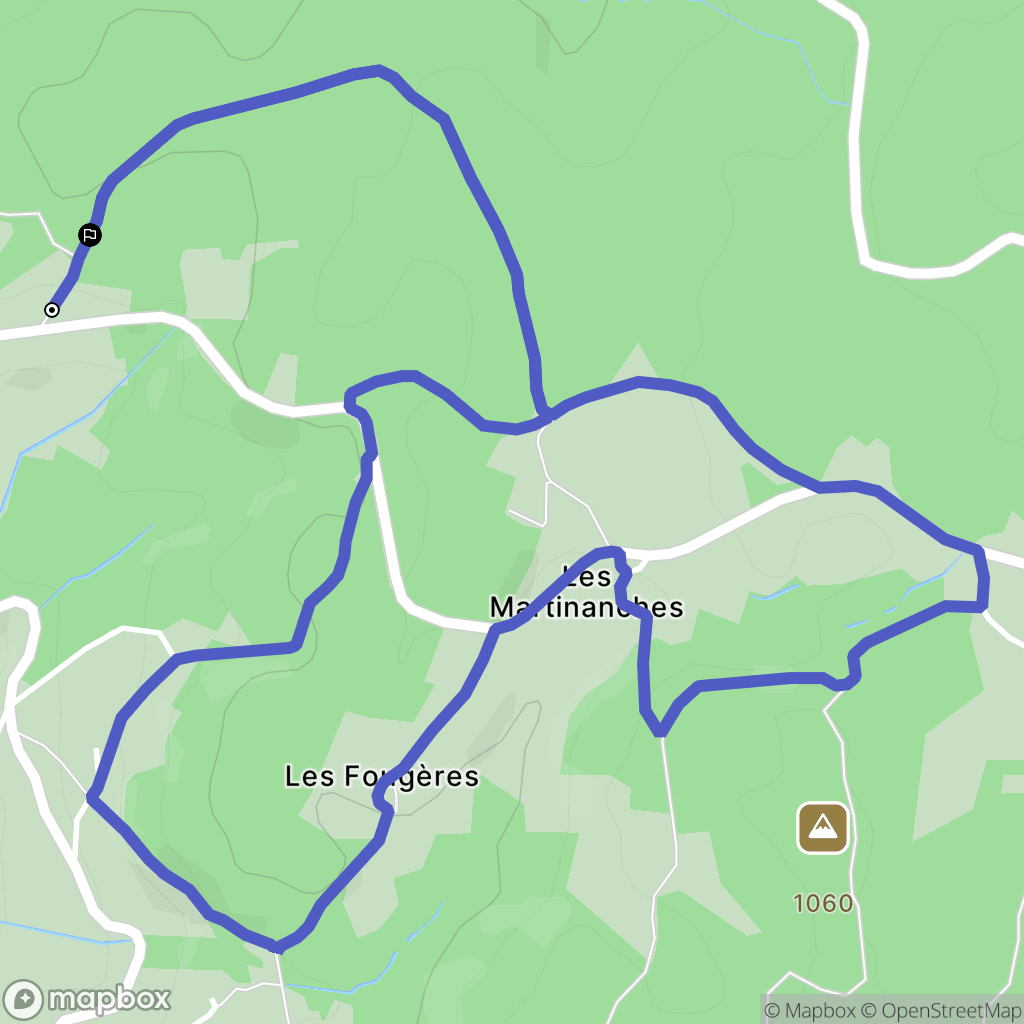 Aix-la-Fayette : carte du parcours de randonnée - France