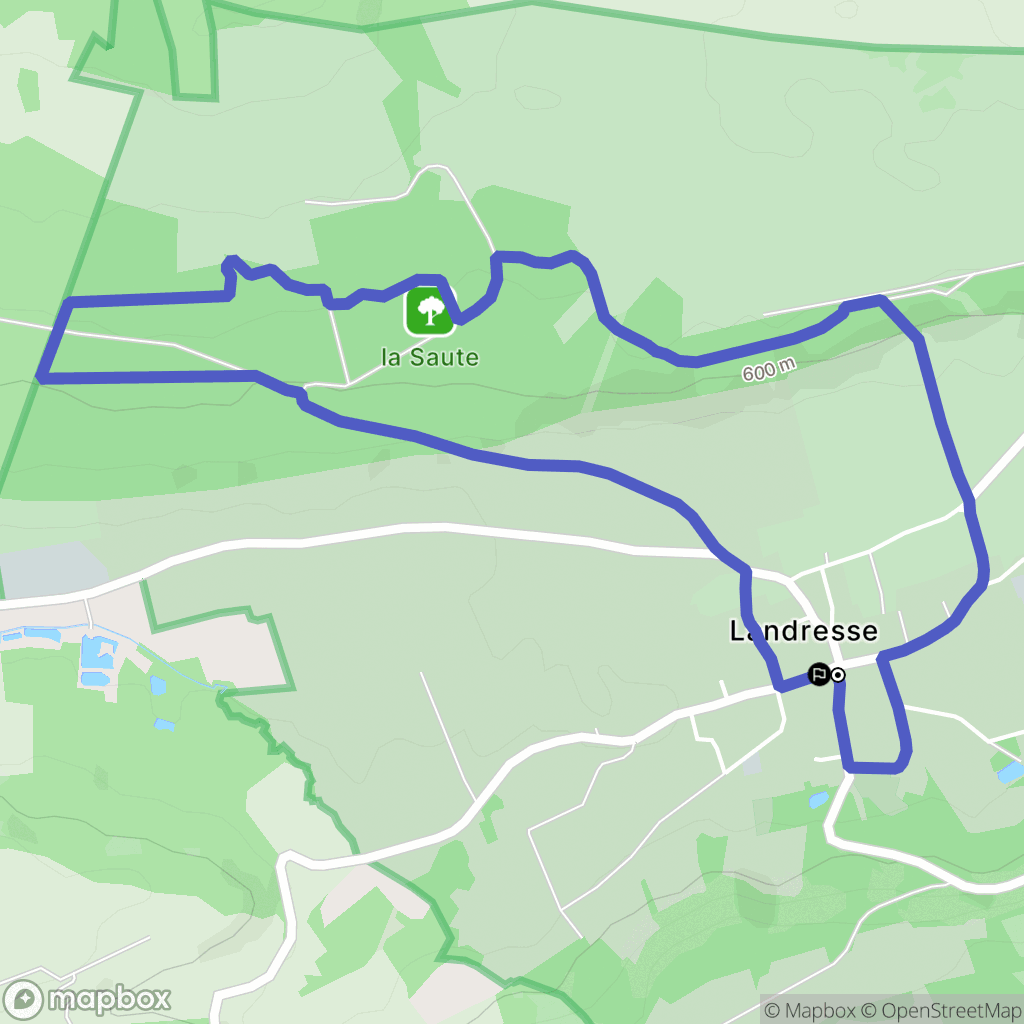 Landresse : carte du parcours de randonnée - France