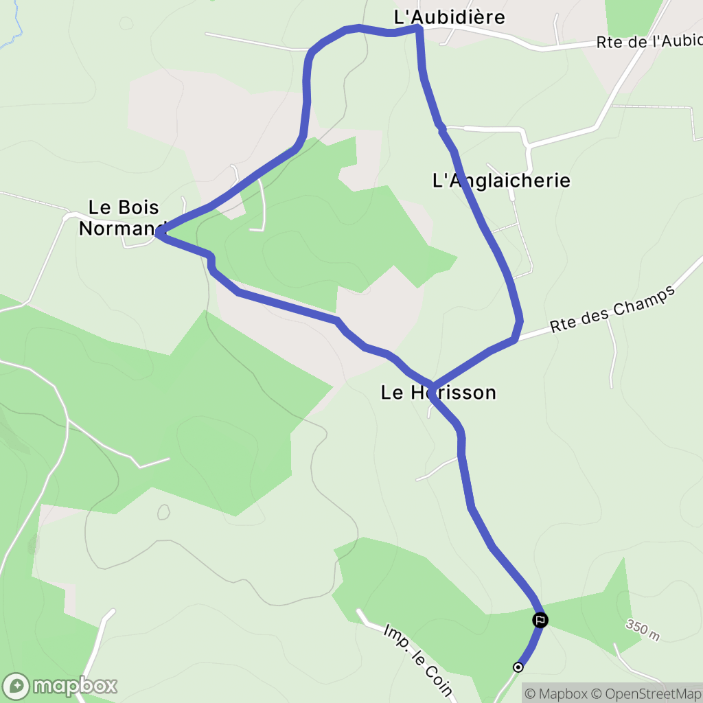 Saint-Michel-de-Montjoie : carte du parcours de randonnée - France