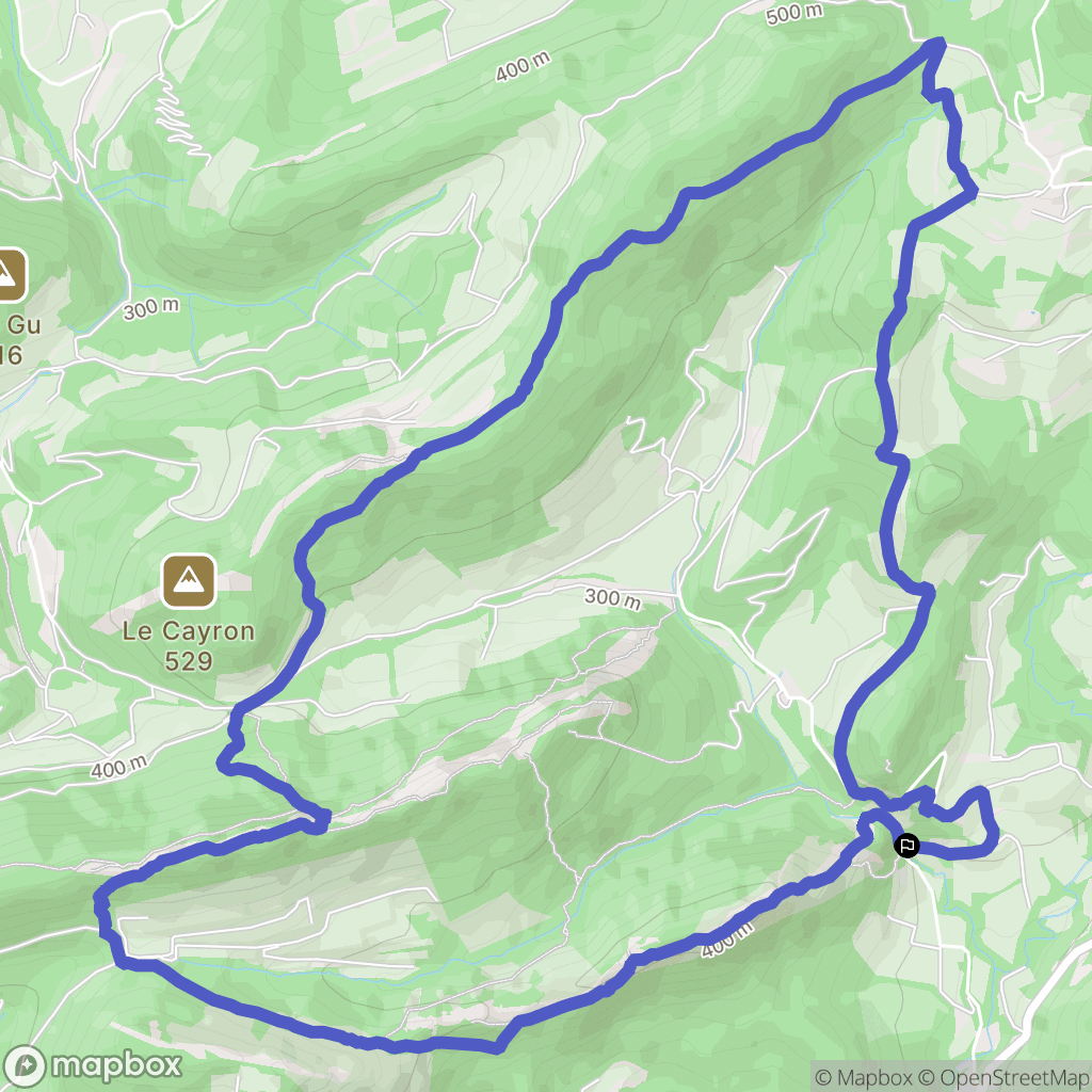 Lafare : carte du parcours de randonnée - France