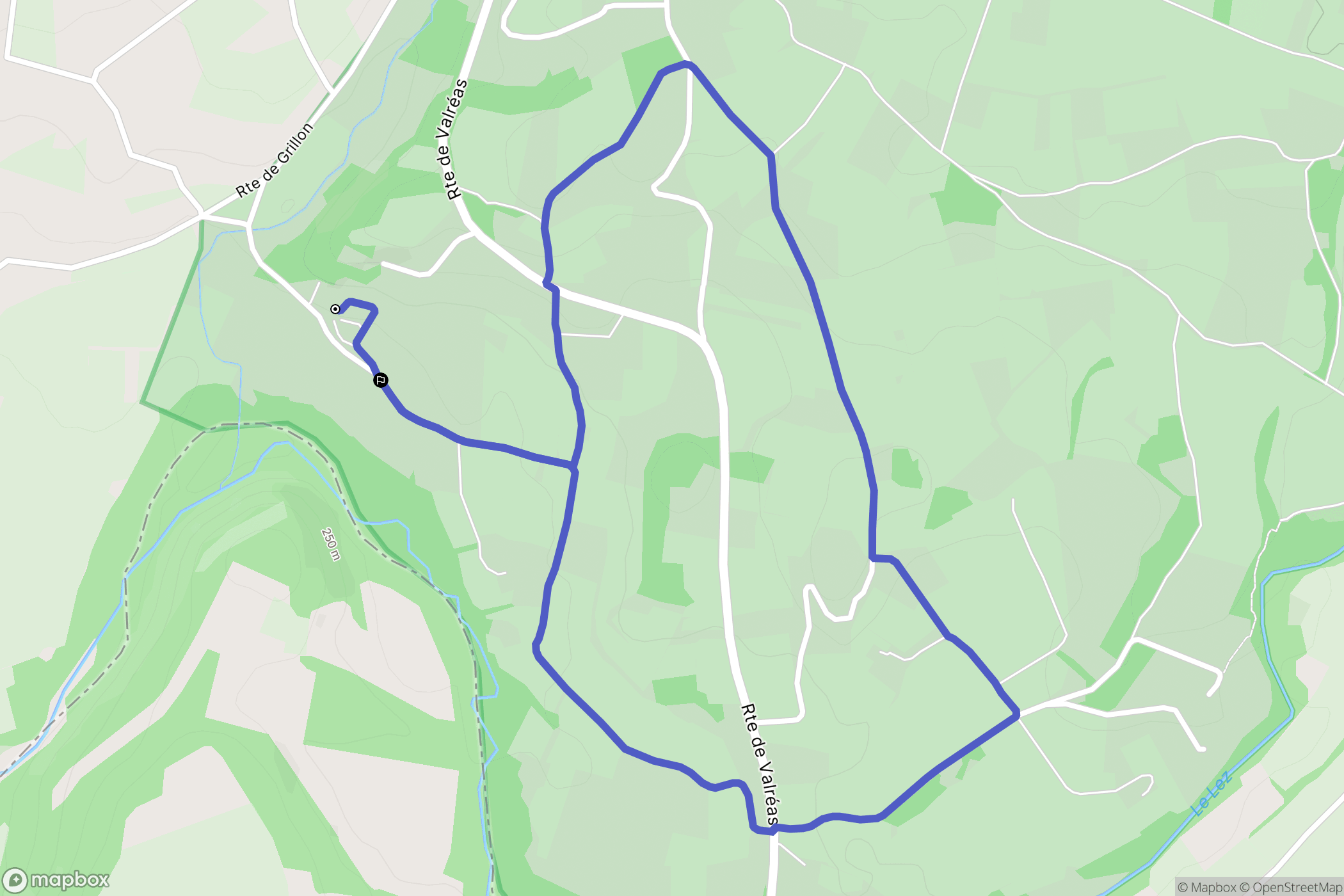 Taulignan : carte du parcours de randonnée - France