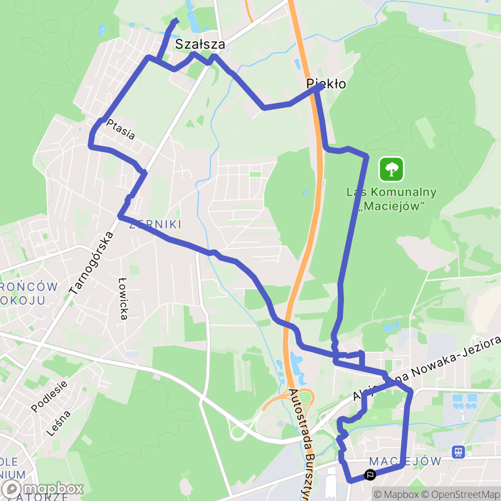 Zabrze: mapa trasy - Poland