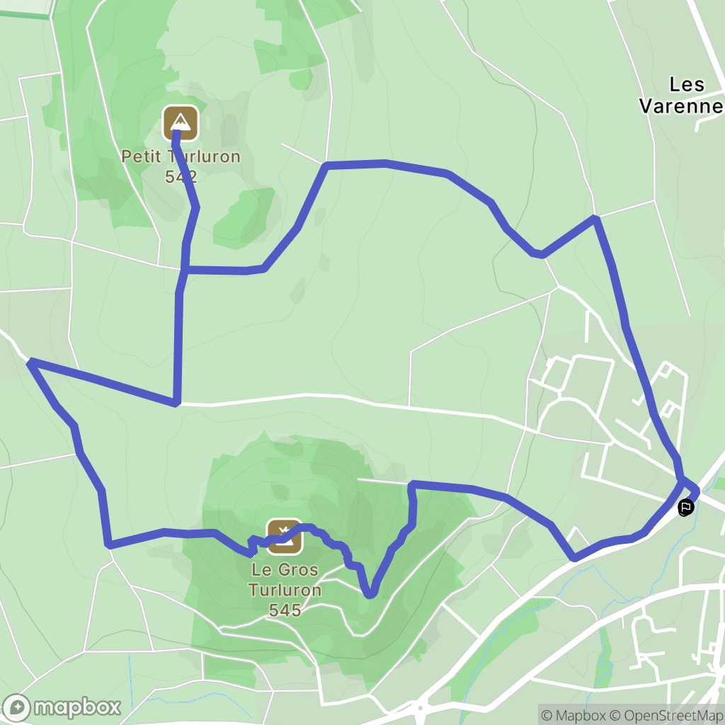 Billom : carte du parcours de randonnée - France