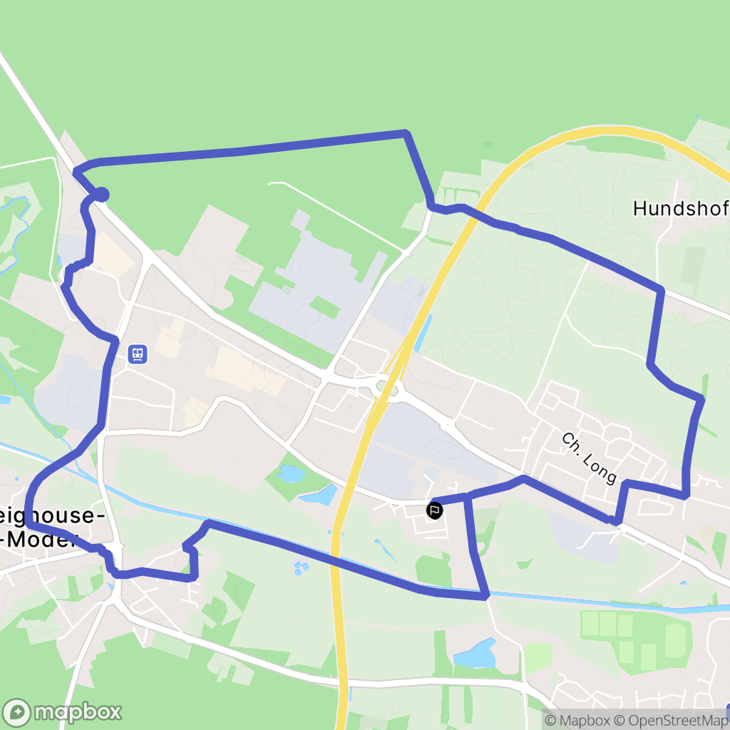 Haguenau : carte du parcours de randonnée - France