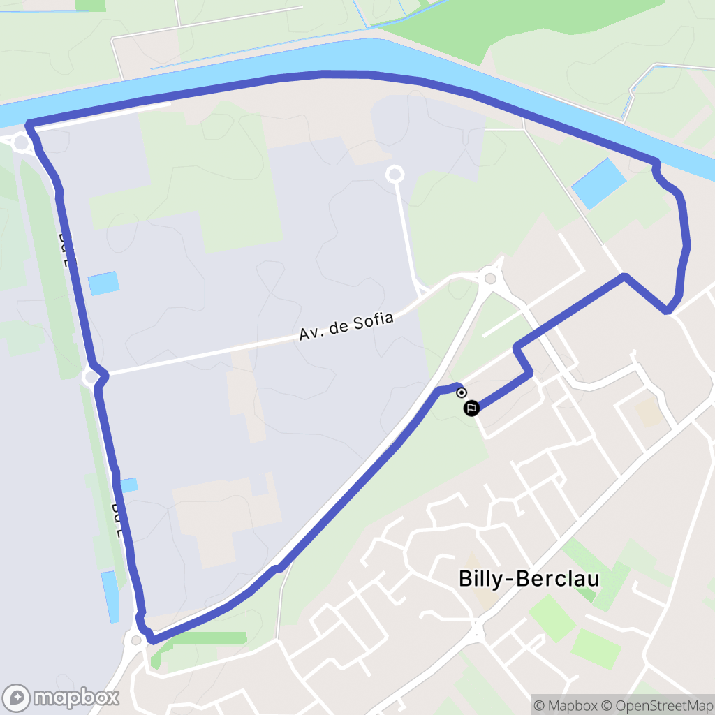 Billy-Berclau : carte du parcours de randonnée - France