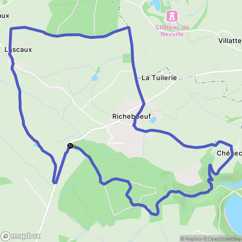 Budelière : carte du parcours de randonnée - France