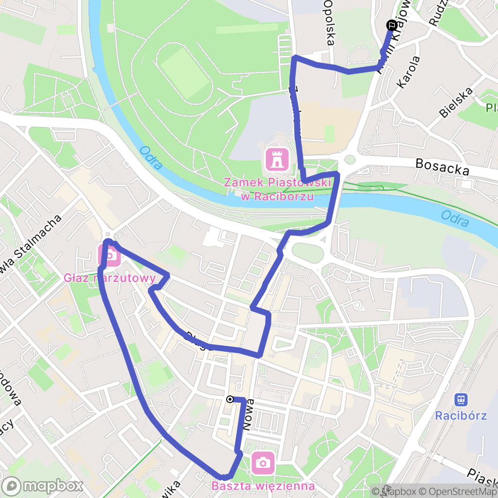 Racibórz: mapa trasy - Poland