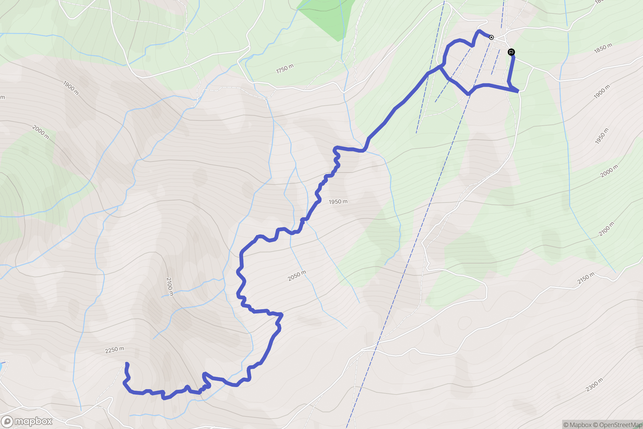 Les Avanchers-Valmorel : carte du parcours de randonnée - France