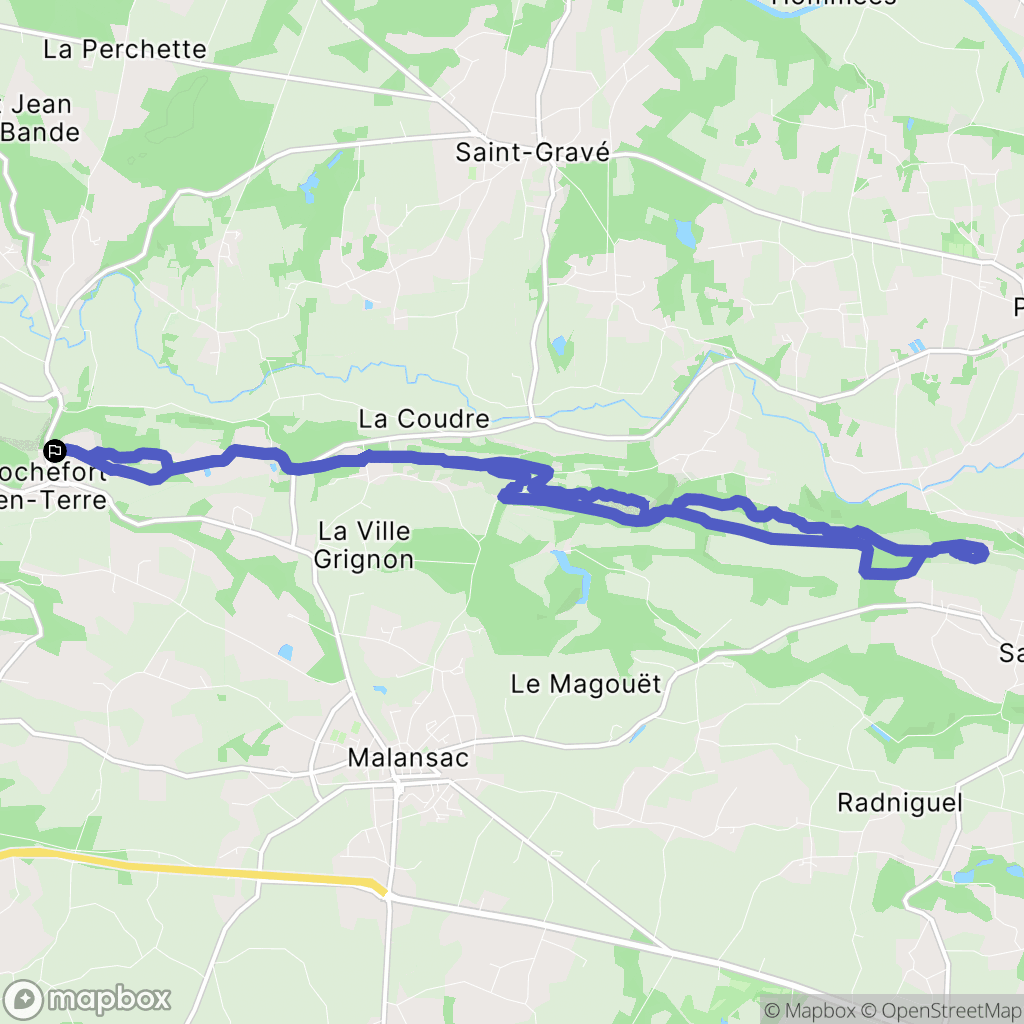Rochefort-en-Terre : carte du parcours de randonnée - France