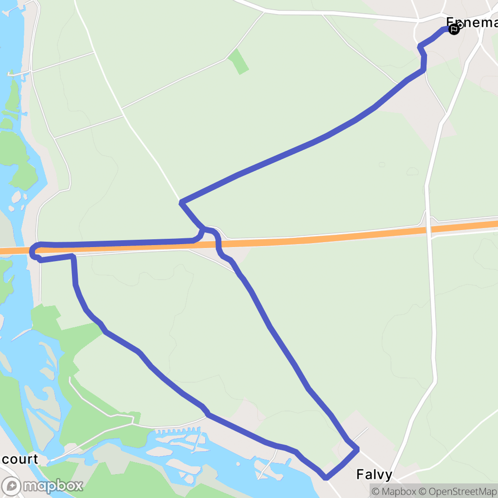 Ennemain : carte du parcours de randonnée - France