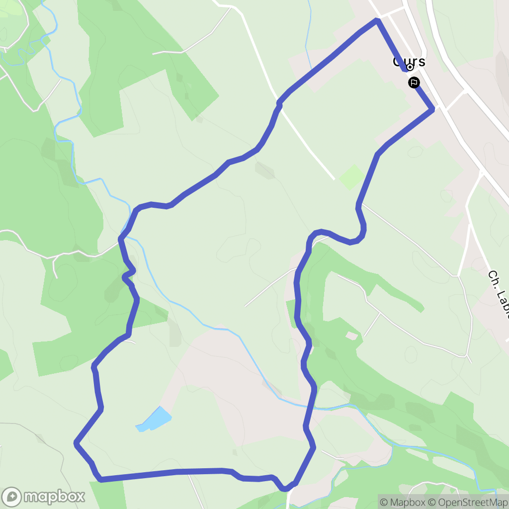 Gurs : carte du parcours de randonnée - France
