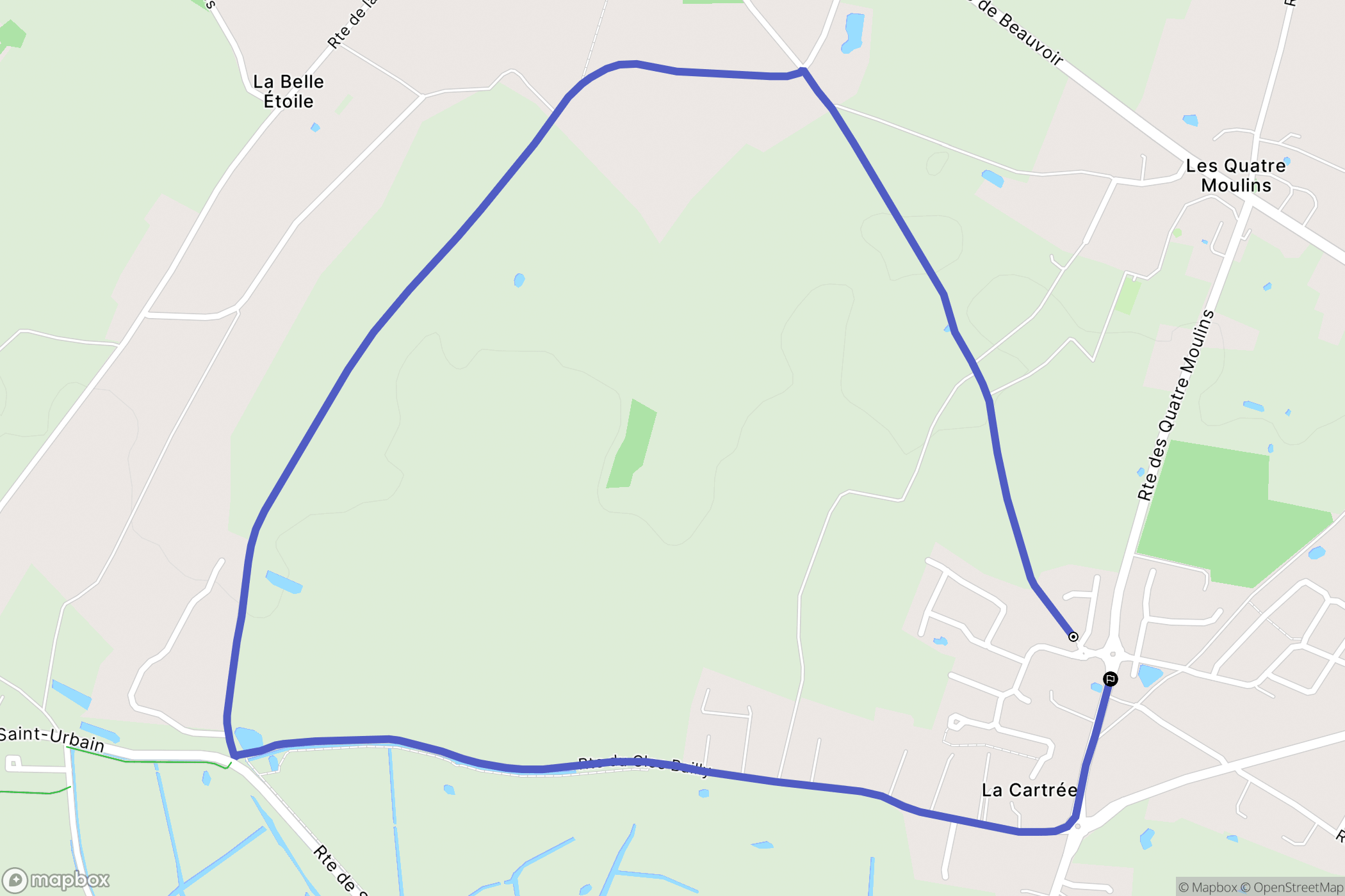 Sallertaine : carte du parcours de randonnée - France