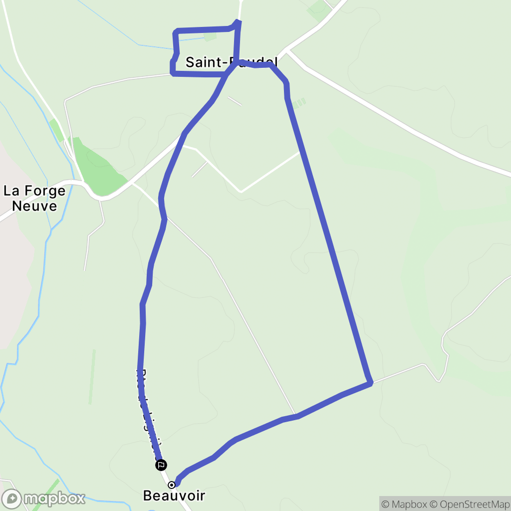 Villecelin : carte du parcours de randonnée - France