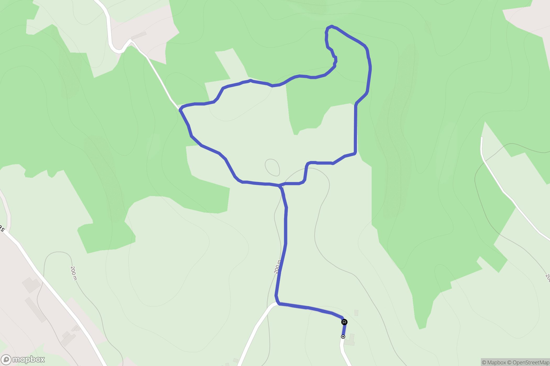 Saint-Gauzens : carte du parcours de randonnée - France