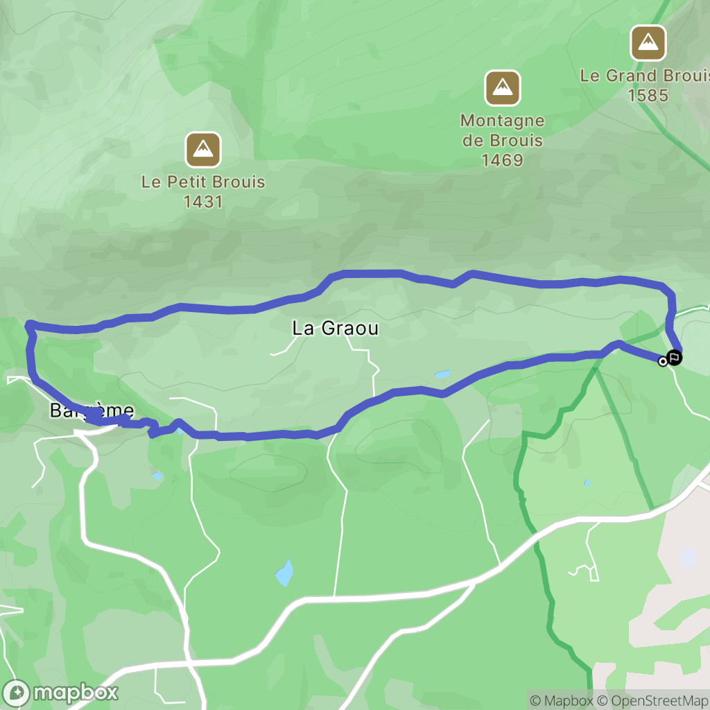La Bastide : carte du parcours de randonnée - France