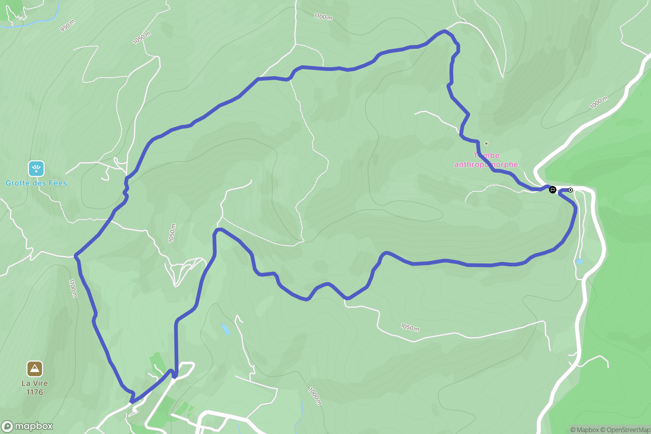 Châteauvieux : carte du parcours de randonnée - France